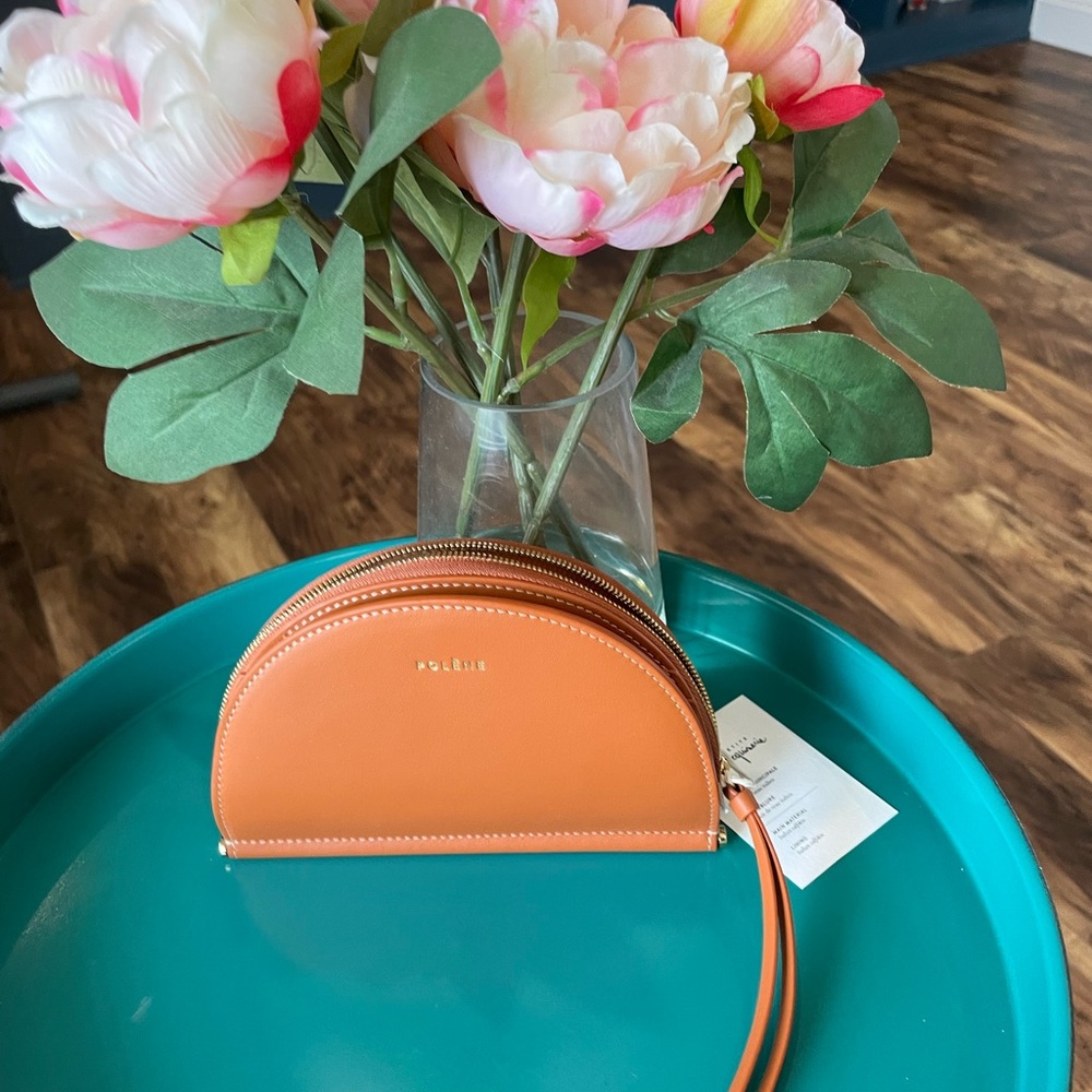 Polene Half Moon Wallet in Terracota